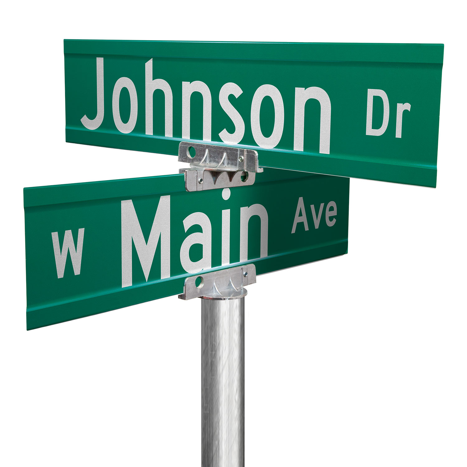 Official Street Name Sign with Optional Prefix and Suffix