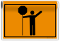 Flagger Paddle Sign