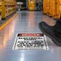 Danger Keep Area Clear For 48 Inches Floor Sign