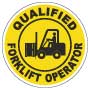 Qualified Forklift Operator Hard Hat Sticker