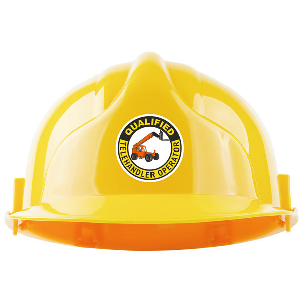Qualified Telehandler Operator Hard Hat Sticker