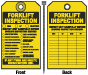 Forklift Inspection Tag