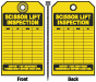 Scissor Lift Inspection Tag