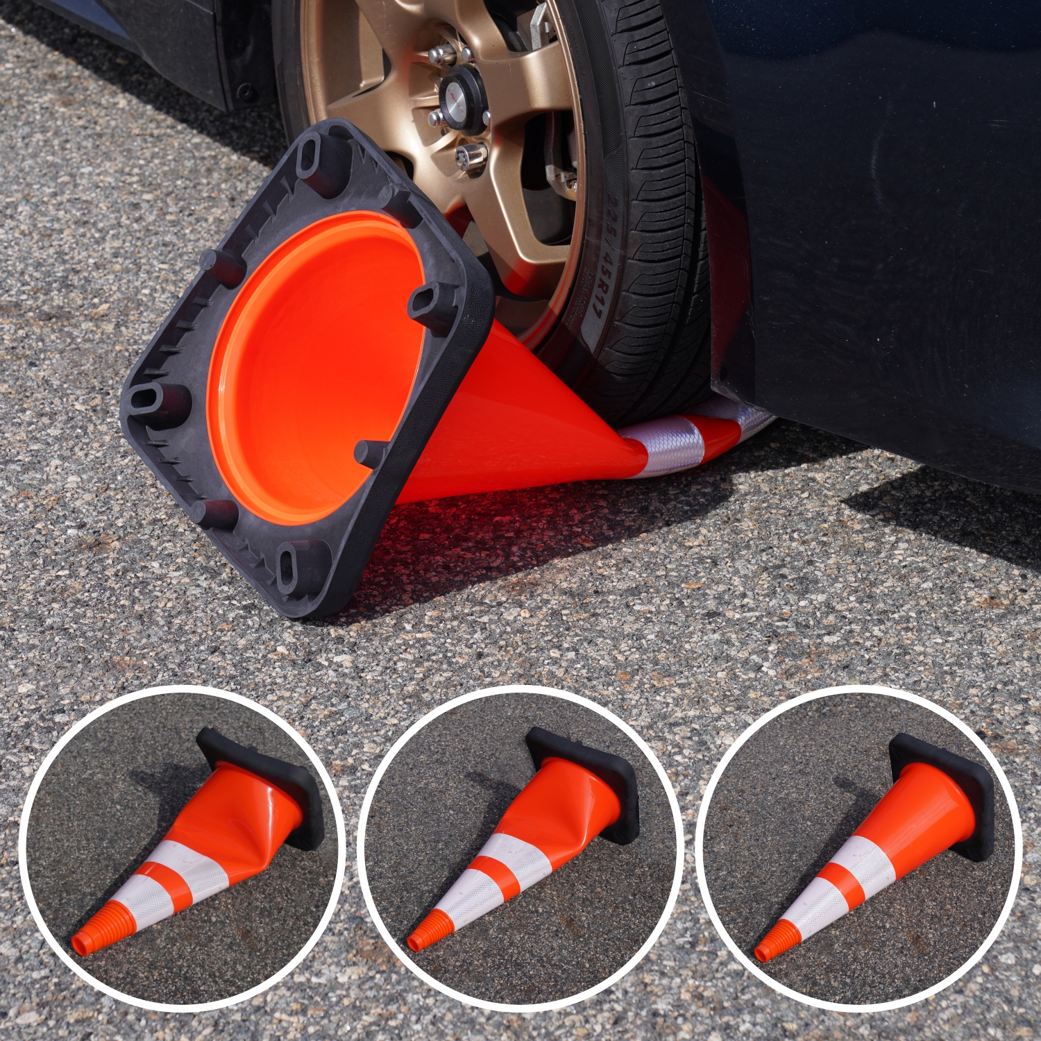 Pallet Bundle - 28" Elite 3M Sheeting Traffic Cone w/ Black Base, 7lbs