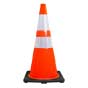 28" Elite Orange Traffic Cone, 10lbs Black Base & 3M Reflective Bands