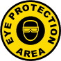 Eye Protection Area Floor Sign