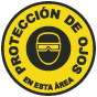 Spanish Eye Protection Area Floor Sign