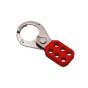 Lockout Hasp, Steel, Red-1.5" Diameter