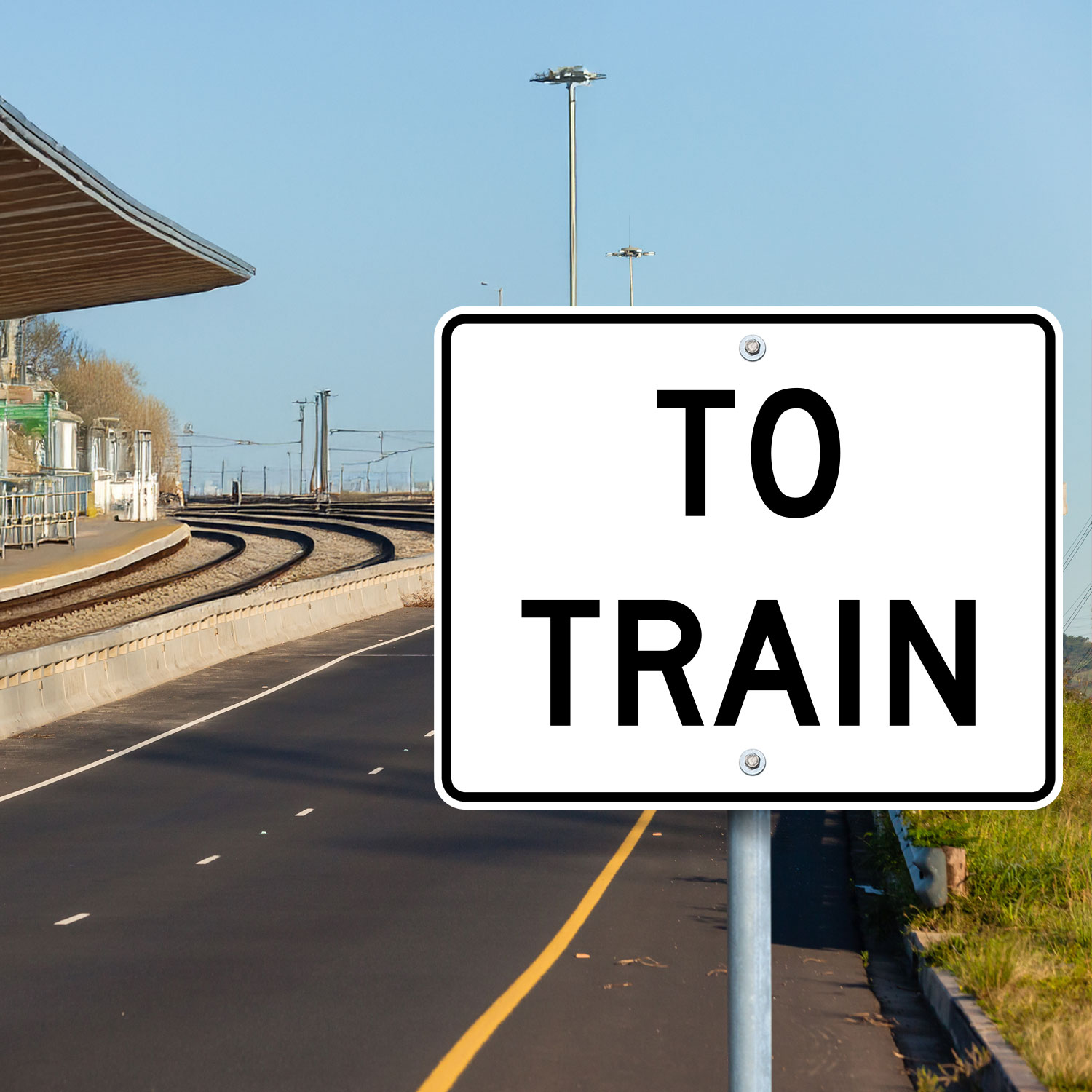 To Train Sign