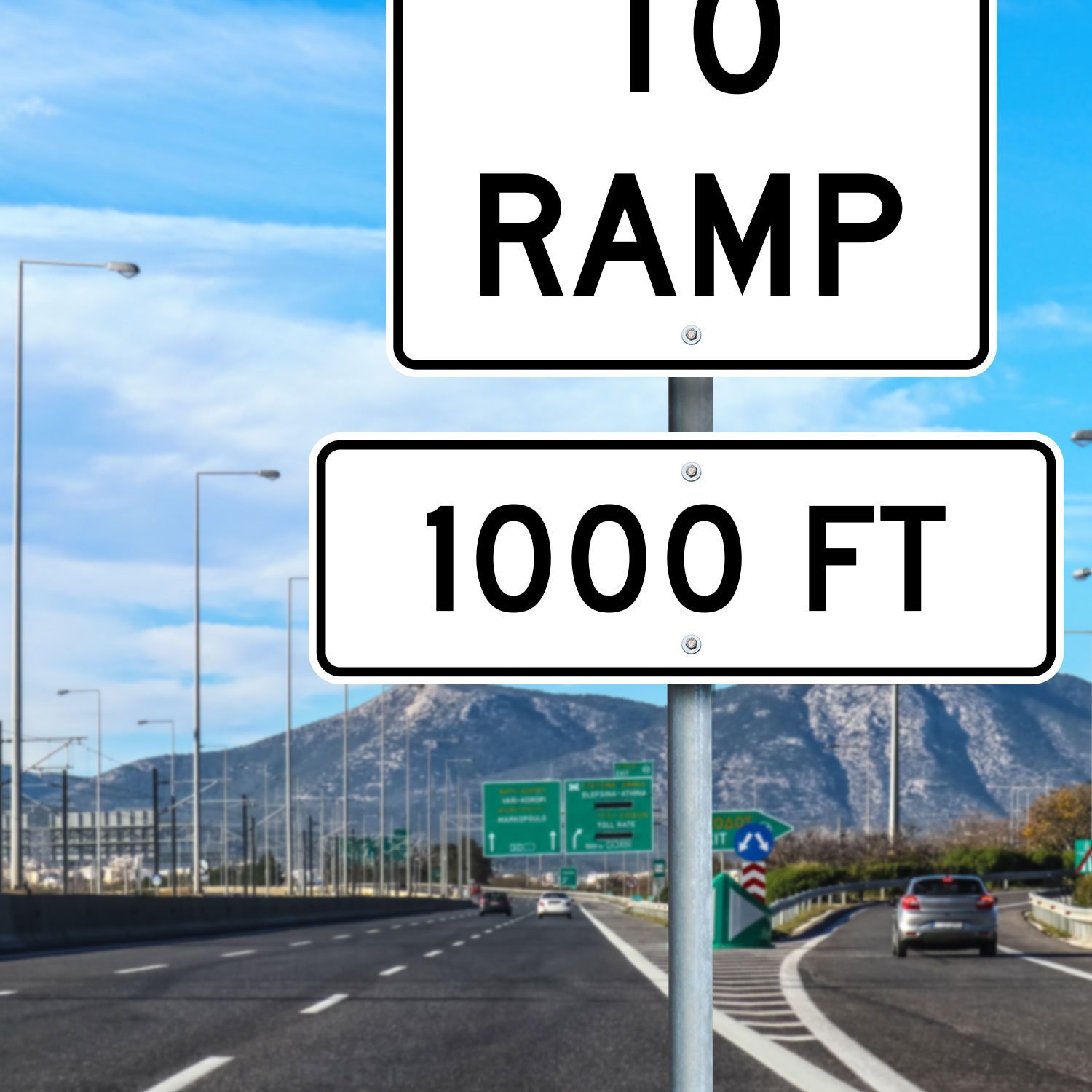 Texas 1000 FT Sign