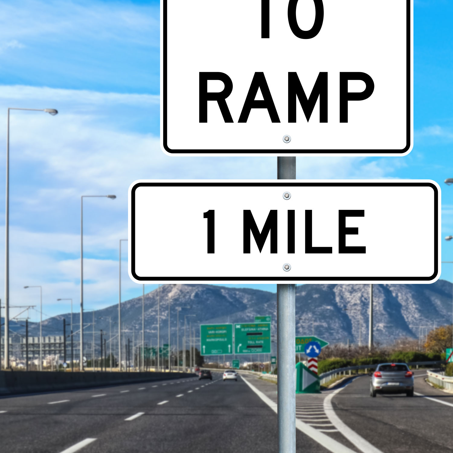 Texas 1 Mile Sign