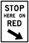 Stop Here On Red Sign