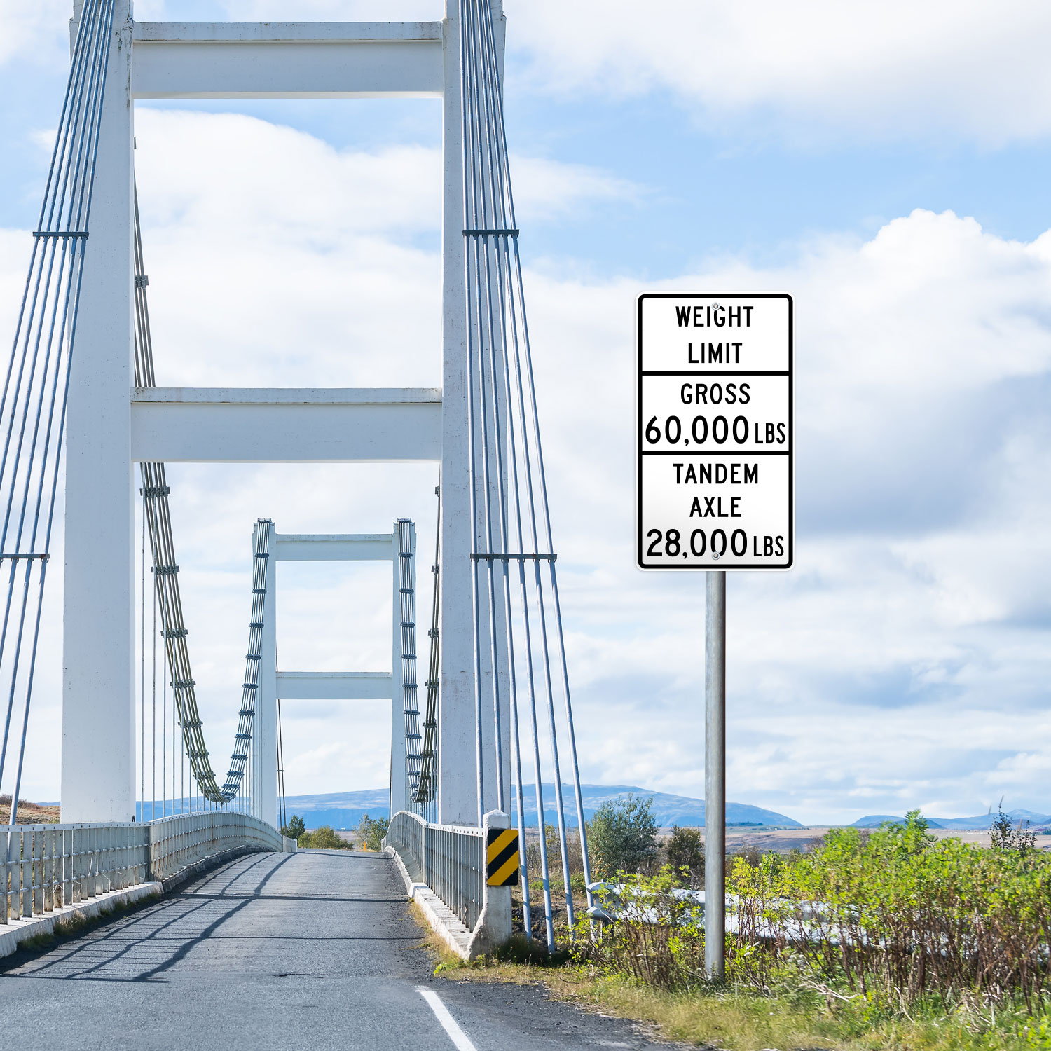 Texas Weight Limit Gross, Tandem Axle Sign