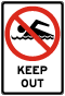 Texas No Swimming Keep Out Sign