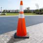 36" Elite FL Orange Traffic Cone, 12lbs Black Base & 3M Reflective Bands