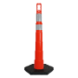 42" Channelizer Cone with 2 reflective bands and 16 lb. Base