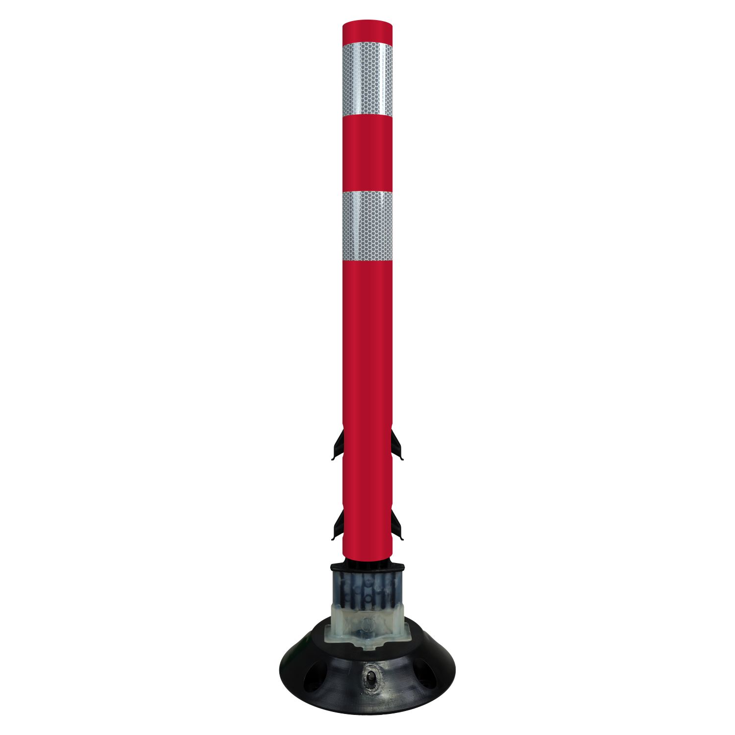 Red Flexstake Surface Mount Tubular Traffic Delineator