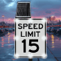 15 MPH LED Solar Speed Limit Sign