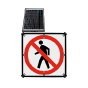 LED Solar No Pedestrian Crossing Sign
