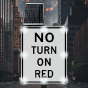 LED Solar No Turn On Red Sign