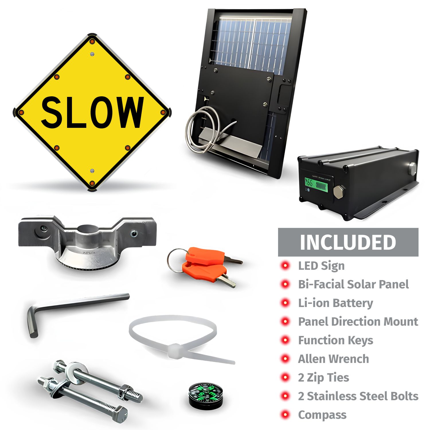 LED Solar Slow Sign