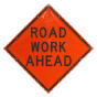 Road Work Ahead LED Roll-Up Sign