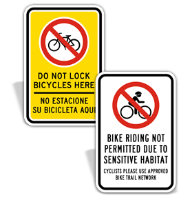 No Bike Signs