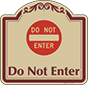 Burgundy Border & Text – Do Not Enter Sign