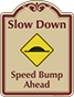 Green Border & Text – Speed Bump Ahead Sign