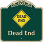 Green Background – Dead End Sign