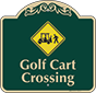 Green Background – Golf Cart Crossing Sign