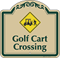 Green Border & Text – Golf Cart Crossing Sign