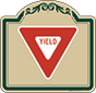 Green Border & Text – Yield Sign