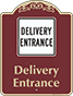 Burgundy Background – Delivery Entrance Sign