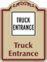 Burgundy Border & Text – Truck Entrance Sign