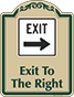 Green Border & Text – Exit To The Right Sign