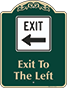 Green Background – Exit To The Left Sign