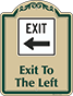 Green Border & Text – Exit To The Left Sign