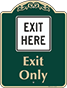 Green Background – Exit Only Sign