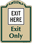 Green Border & Text – Exit Only Sign