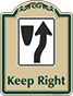 Green Border & Text – Keep Right Sign