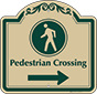 Green Border & Text – Pedestrian Crossing Right Sign