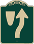 Green Background – Keep Right Sign