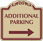 Burgundy Border & Text – Additional Parking (Right Arrow)