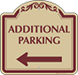 Burgundy Border & Text – Additional Parking (Left Arrow)