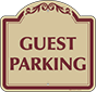 Burgundy Border & Text – Guest Parking Sign