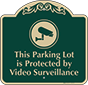 Green Background – Parking Lot Protected Sign