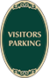 Green Background – Visitors Parking Sign
