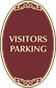 Burgundy Background – Visitors Parking Sign