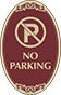 Burgundy Background – No Parking Sign